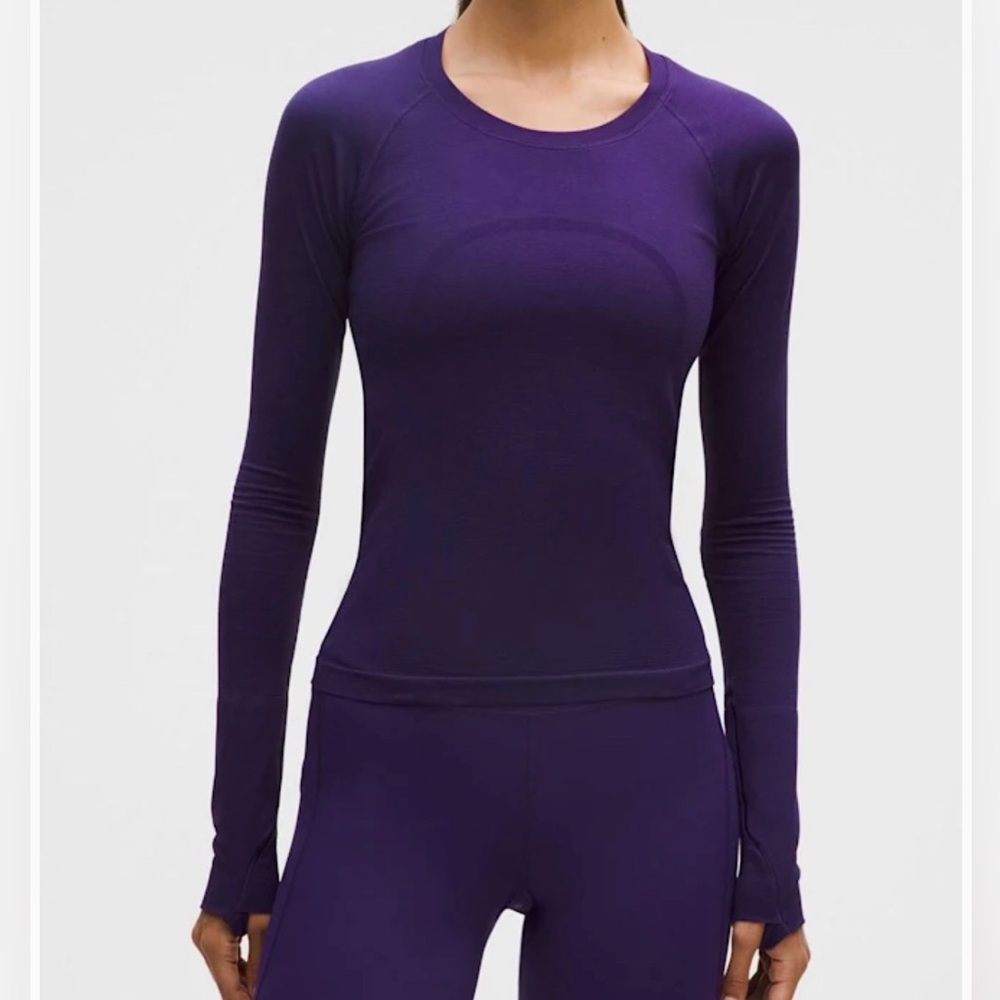 Lululemon Swiftly Tech Long Sleeve 2.0 Purple | Size 10 - Picture 3 of 14